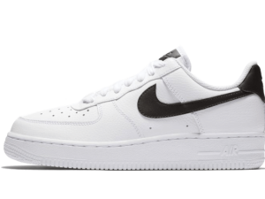 AF1- 07 WHITE BLACK PEBBLED LEATHER