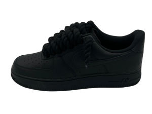 AIR FORCE 1 LACES ROPE-TOTAL BLACK