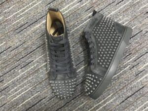 Louboutin Spikes High Grey