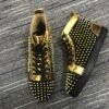 Louboutin Spikes High Gold