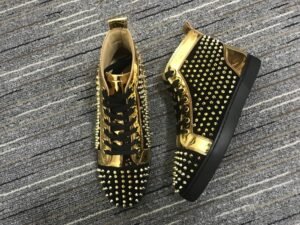 Louboutin Spikes High Gold